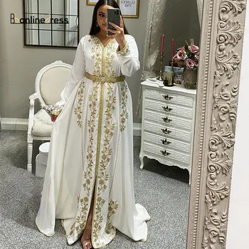 Bbonlinedress Maroko Kaftan Vakaro Suknelės Siuvinėjimo Kristalų 2020 M. Dubajaus Musulmonų arabų Caftan Dress skraiste marocaine mariage