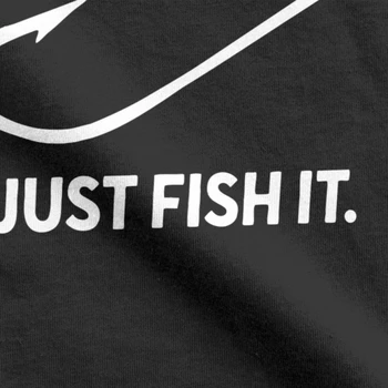 Tik Žuvų Smagu Topai Marškinėliai vyriški Fisher Žvejų Fitneso Naujas Tees Premium Medvilnė Įgulos Kaklo T-Shirt Harajuku