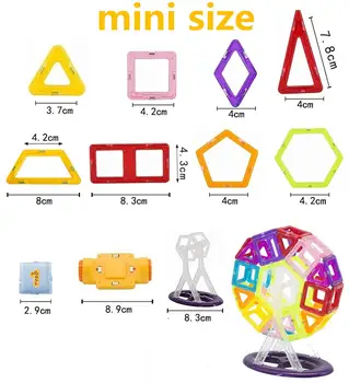 16-298pcs Mini Magnetiniai Blokai Švietimo Statybos Nustatyti, Modelių ir odinas, ABS Magnetas Dizaineris Vaikai Magnetų Žaidimas Dovanų