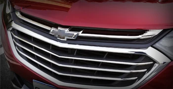 Yimaautotrims Šildomi Priekiniai Galvos Grotelės Lenktynių Grotelės Padengti Apdaila Už Chevrolet Equinox 2017 - 2021 ABS Chrome / Raudona Stilius