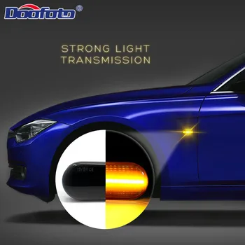 Automobilio LED Šviesos Signalas Dinaminė Indikatorių Ruožtu Šoninis Gabaritinis Žibintas Dūmų Objektyvas 2vnt (Kairė + Dešinė) už Ford Auto Skoda Volkswagen VW