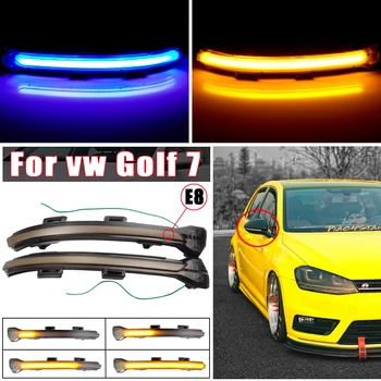 Dinaminis Ryškus LED Posūkio Signalas Krištolo VW Golf MK7 GTI 7 7.5 R Rline GRNT Veidrodėlio Lemputė aiškiai 2013 m. 2018 m. 2019 m. 2020 Rodyklių