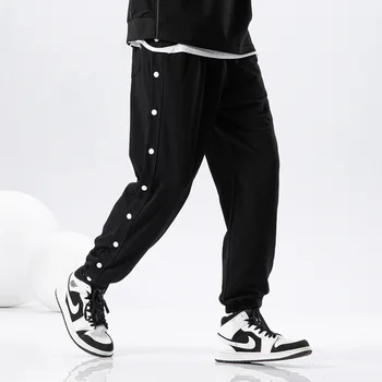 SingleRoad Mens Sweatpants Vyrų 2021 M. Pavasario Sporto Mygtukai Baggy Poilsiu Japonijos Streetwear Kelnės Haremo Bėgiojimo Kelnės Vyrams