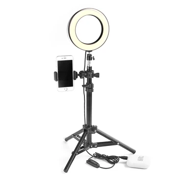 ET LED vaizdo Kameros Žiedas Šviesos Stendas su Telefono Laikiklis Telefono Fotografija Žiedas Šviesos Trikojo Selfie Šviesos Telefono Objektyvą Fotografijos Šviesoje