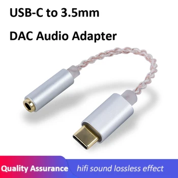 VPK ausinių Stiprintuvas su USB, C Tipo prie 3,5 mm Ausinių Lizdo, garso adapteris 32bit 384kHz Digital Dekoderis AUX Converter 