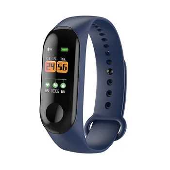Sporto M3 Smart Watch Širdies ritmo Monitorius Fitness Tracker Smartwatch Spalvotas Ekranas Kraujo Spaudimas Pedomater PK Už Xiaomi Mi Band 3