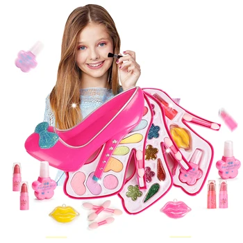 Vaikai sudaro Žaislų Rinkinys Apsimesti Žaisti Princesė Pink Makiažas Grožio Saugos netoksiškas Rinkinys Žaislai Mergaitėms Padažu Kosmetikos Mergina Dovanos