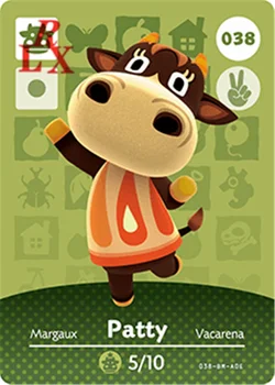 4pcs Karvių Gyvūnų Kirtimo Gyventojai Korteles ACNH Patty Naomi Savivartis NFC Žaidimas Kortelės Ntag215 Žymes NS Įjunkite Wii U Nemokamas Pristatymas