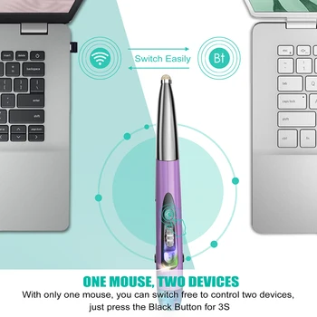 Nešiojamas Kompiuteris Ergonomiškas Pelės Silent Wireless Optical Pen Pelė 2,4 GHz, USB, 