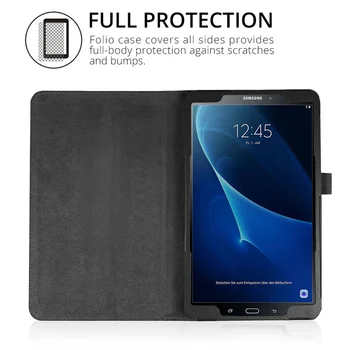 Case for Samsung Galaxy Tab A6 10.1 2016 T580 T585 SM-T580 SM-T585 Funda Atvejais Smart Cover Stovėti PU Oda +screen protector