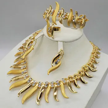 KARŠTO bižuterijos rinkinys Nigerija Dubajaus aukso spalva Afrikos granulių papuošalai vestuvių papuošalų rinkinys afrikos karoliukai, papuošalų komplektai