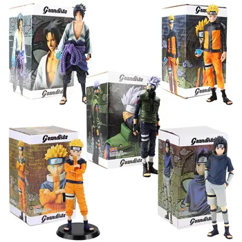 Anime Pav Žaislai Naruto Uzumaki Naruto Uchiha Sasuke Hatake Kakashi Grandista PVC Veiksmų Skaičius, Žaislai, Kolekcines, Modelį, Žaislai