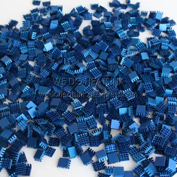 20pcs Aliuminio Smailas Anoduoto Deep Blue Heatsink 13x14x6.5mm