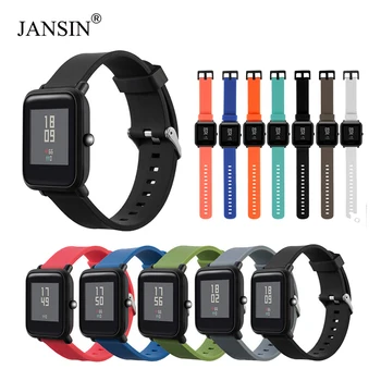 JANSIN Silikono Dirželis Xiaomi Huami Amazfit Pvp BITŲ TEMPAS Lite Jaunimo Smart Watch Kelių Spalvų Apyrankės žiūrėti juosta