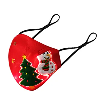 Masque Kalėdų Žėrintis Kaukė 2020 M. Žiemos Suaugusiųjų Kalėdų Dulkėms Burnos Kaukę Saugos Pluošto Šviesos Spalvinga Linijos Burną Dangtis