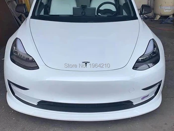Už Tesla Model 3 2017 2018 2019 2020 ABS Priekinis Buferis Buferiai, Difuzorius Raštas Bamperis Guard Slydimo Plokštė Bamperis Apima 3Pcs