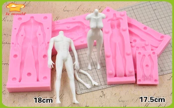 Vyrų ir moterų kūno tekinimo modelis kūno krūtinės lėlės kūno pelėsių, maisto kokybės silikono formos vyriškos ir moteriškos viso kūno pelėsių 