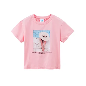 Naujas 4 Iki 14 Metų Vaikai ir Paaugliai, Merginos Vasarą Medvilnės Atsitiktinis marškinėliai Mada Vaikams Atspausdintas T-shirt Mielas Kūdikis T-shirt, #9086