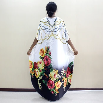 2019 Naujausias Atvykusiems Mados Dizaino Dashikiage Gėlės Ir Papuošalai Modelio Spausdinimo Juodos Spalvos Trumpomis Rankovėmis Plius Dydis Suknelės Moterims